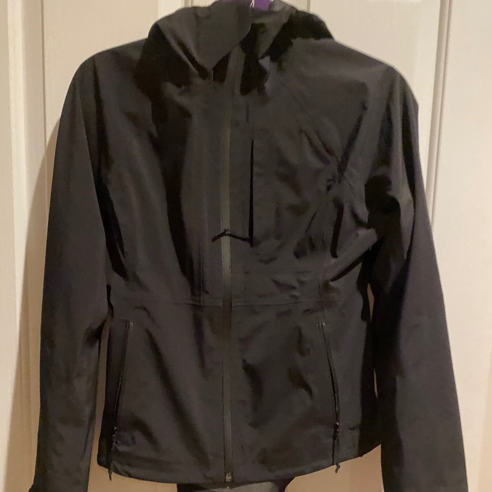 Black rain jacket by Athleta